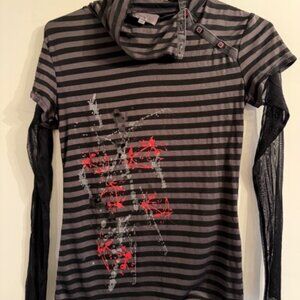 Teen top, Premise, quite funky, with transparent sleeves, S L